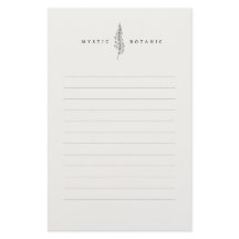 Naturligt Botaniskt Blad I Modernt Brevpapper