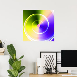 Naturligt cycle Psychedelic Hypnotic Swirl Vortex Poster