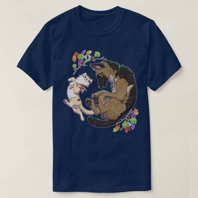 Naturligt flöde av Pixie och Brutus T Shirt (Design framsida)