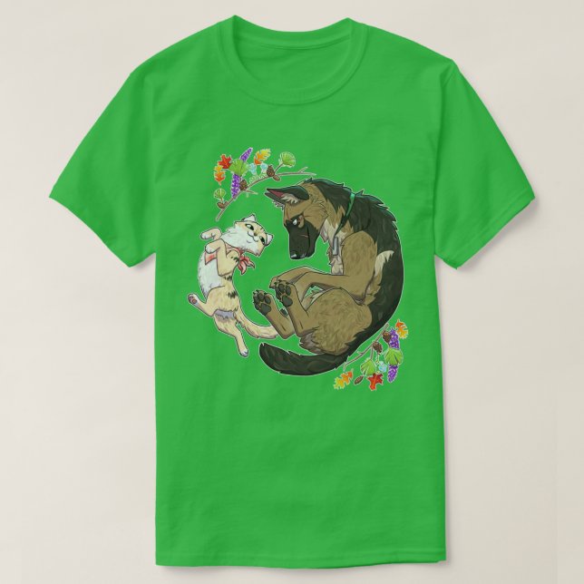 Naturligt flöde av Pixie och Brutus T Shirt (Design framsida)