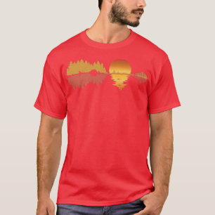 Naturligt gitarrer med gitarist och gitarr av natu t shirt