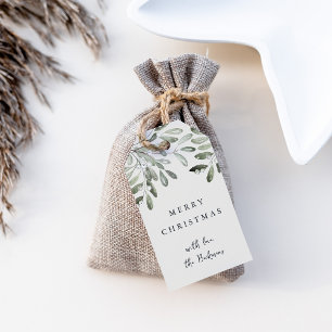 Naturligt Glatt Juletiketter för vattenfärg Presentetikett
