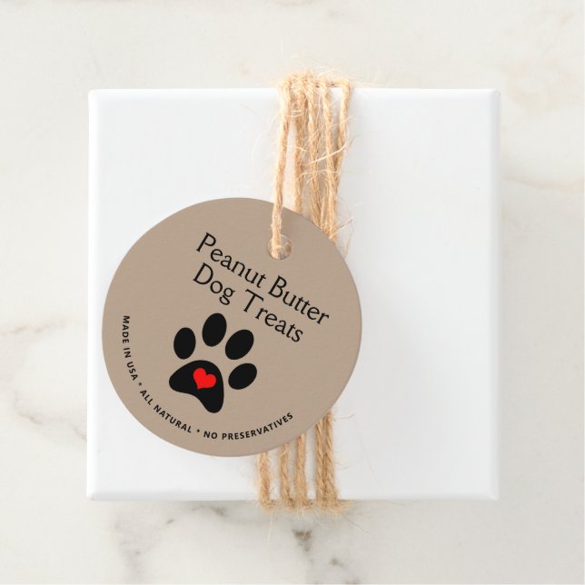 Naturligt Gourmet Hund Treat Prist Gåvor Etiketter (På plats)