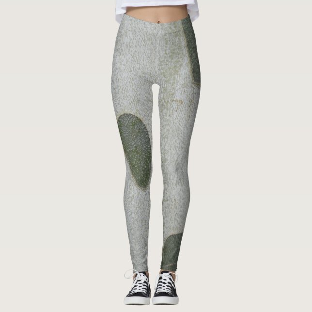 Naturligt grått mönster leggings (Framsida)