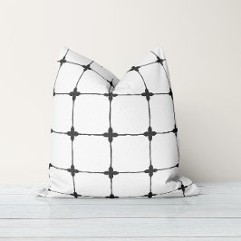 Naturligt Grid Off-White Kudde