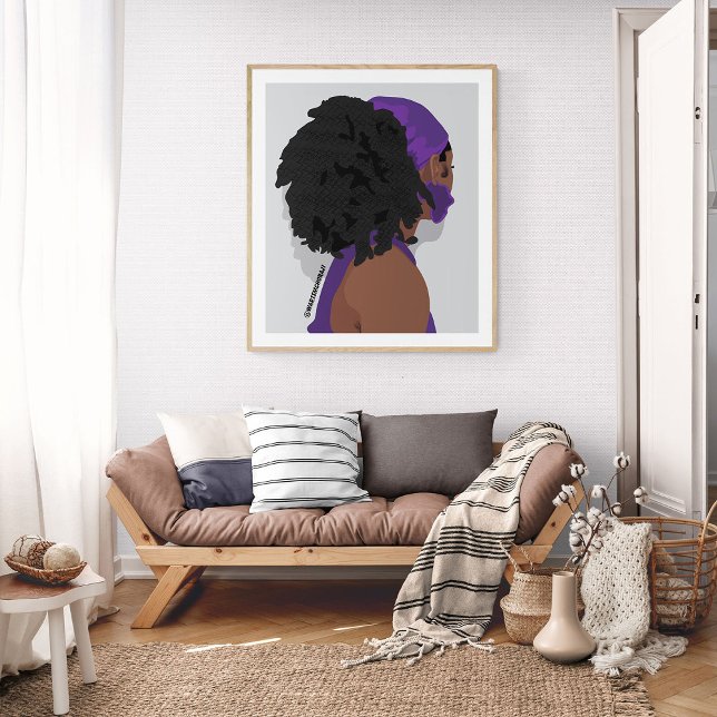 Naturligt hår av estetisk svart kvinna poster (Skapare uppladdad)