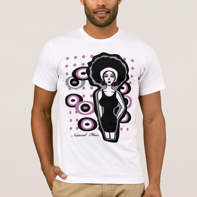 Naturligt hår t shirt (Framsida)