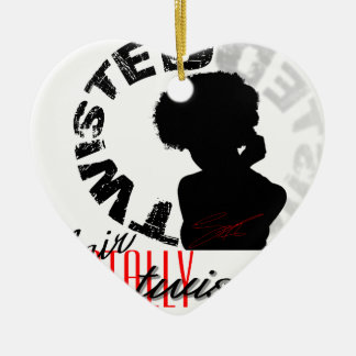 Naturligt hår: Totalt vridet Julgransprydnad Keramik