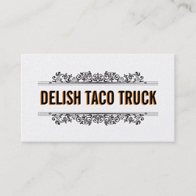 Naturligt Inslag | Food Lastbil (menyalternativ) Visitkort (Framsida)