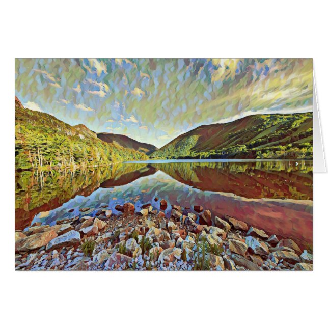 Naturligt inspikat blankgratulationskort hälsningskort (Framsidan Horizontal)