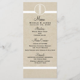 Naturligt Kraft Rustik Minimal Bröllopsmeny Kort
