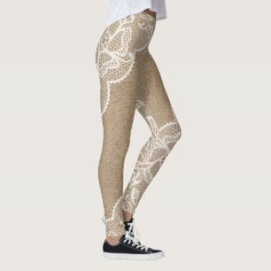 Naturligt lägga benen på ryggen för Burlap och Leggings