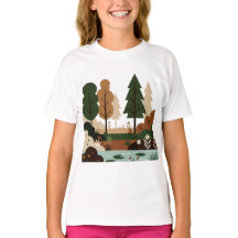 Naturligt landskap i minimalistisk stil