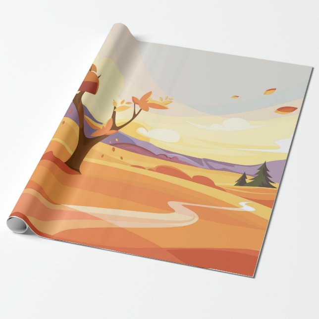 Naturligt landskap presentpapper (Utrullad)
