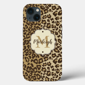 Naturligt leopard Print Anpassningsbar Monogram Na