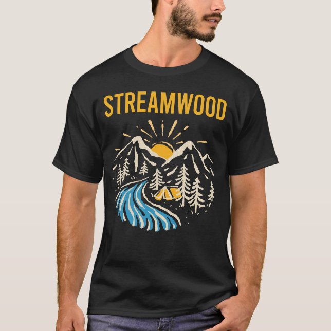 Naturligt liggande Streamwood T Shirt (Framsida)
