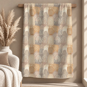 Naturligt Ljus Brun Beige Boho Filttäcke Dekor Kon Fleecefilt