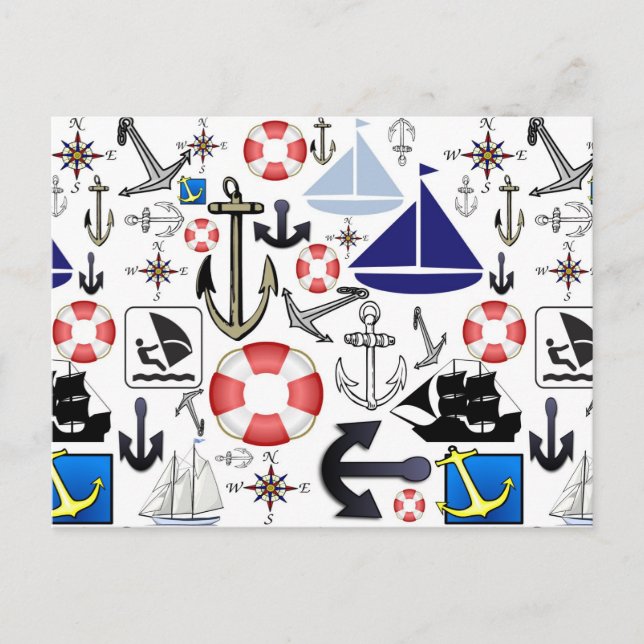 Naturligt Nautical Vykort (Framsida)