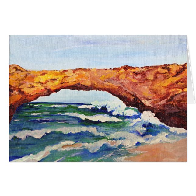 Naturligt överbrygga i Aruba Hälsningskort (Framsidan Horizontal)