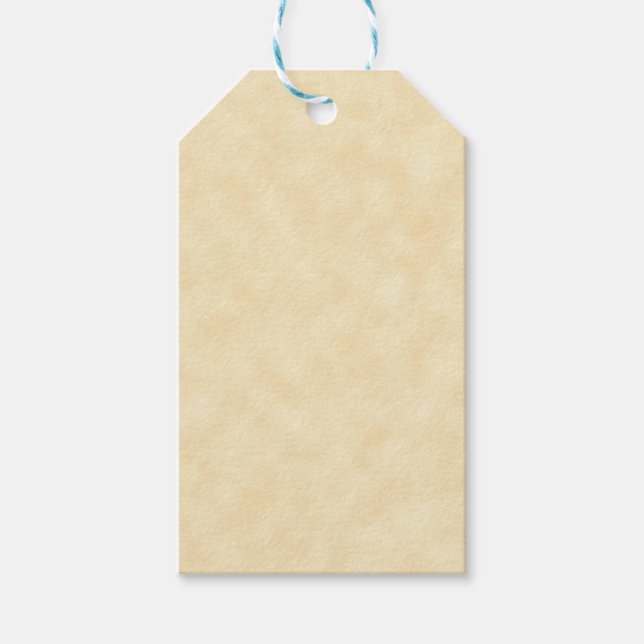 Naturligt Pappert utseende på Antique Parchment Presentetikett (Framsidan)