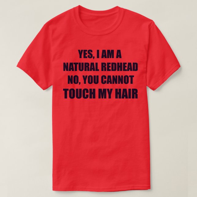 Naturligt Rödhårig T Shirt (Design framsida)