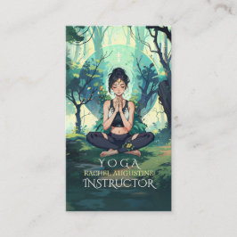 Naturligt skogsbruk Yoga Fitness Meditation Instru Tidsbeställning Kort