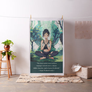 Naturligt skogsbruk Yoga Meditation Reiki-huvudcit Tyg