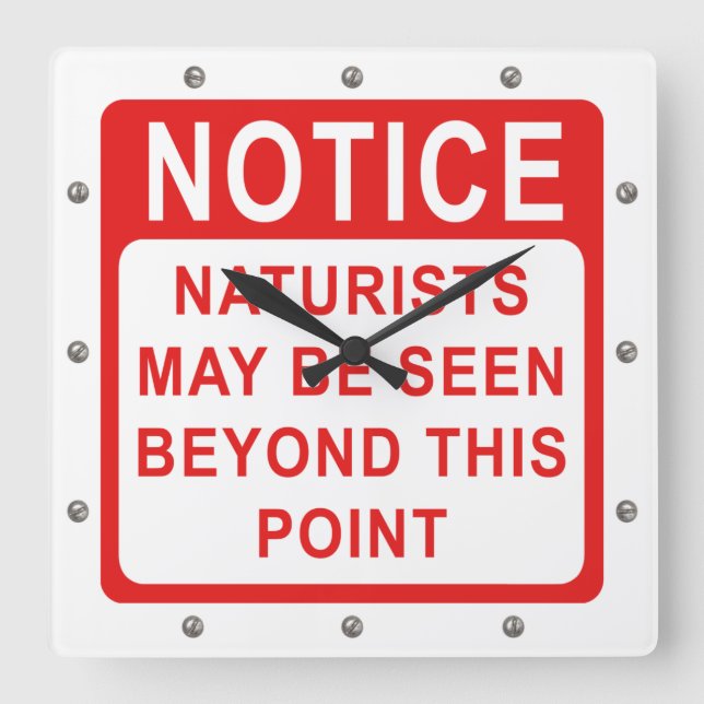 Naturligt skvaller/naturvårdsskylt fyrkantig klocka (Framsida)