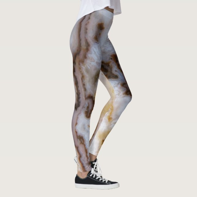 Naturligt Snöre-agens Stone authentique Färger & D Leggings (Höger)