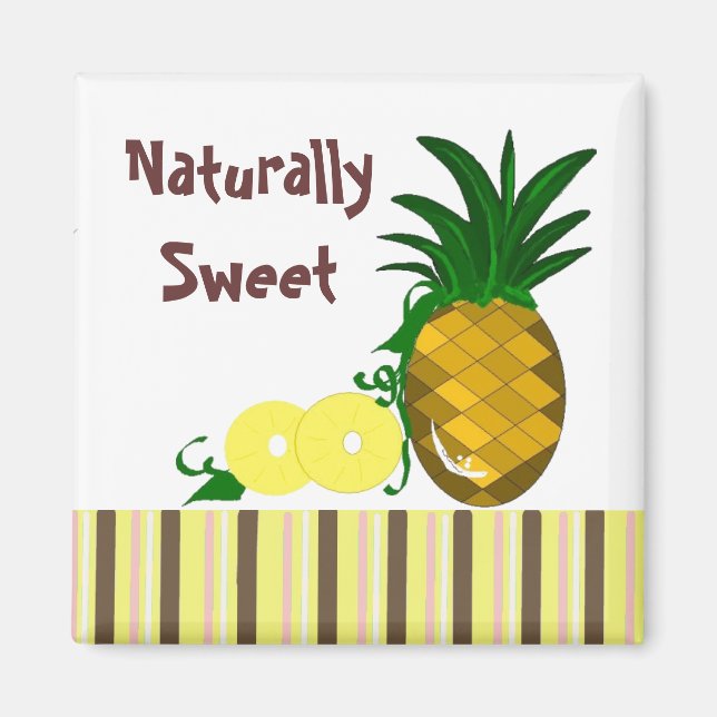 Naturligt Söt Ananas Magnet (Framsidan)