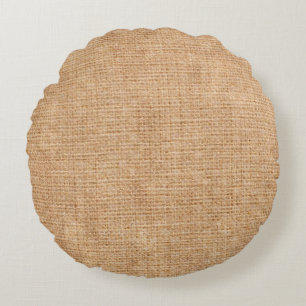 Naturligt struktur som bakgrundsbagage, beige, rund kudde