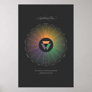 Naturligt system i Färg - Förening - Mörk Poster