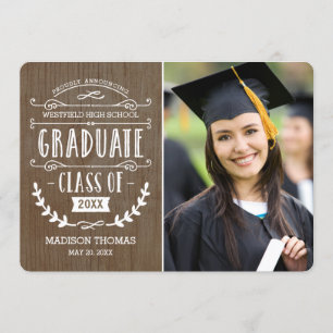 Naturligt tillkännagivande av Grad Studenten - Trä