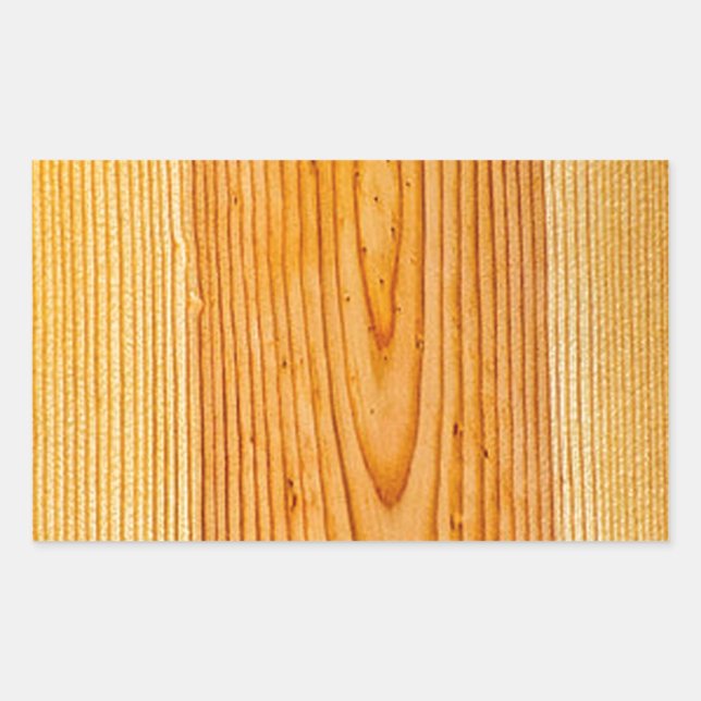 Naturligt träbetsmönster 1 rektangulärt klistermärke (Framsida)