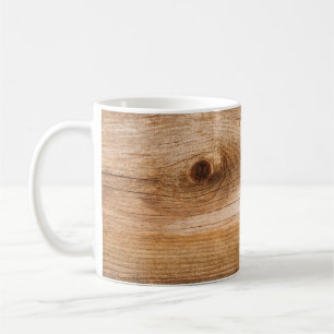 Naturligt träslag: texturerat yta kaffemugg