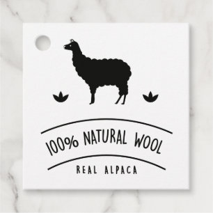 Naturligt ull Real Alpaca Gåvor Etiketter