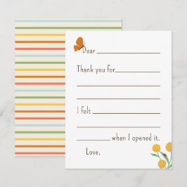 Naturligt Underbarn fyller tack-kort Tack Kort