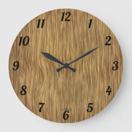 Naturligt Woodgrain-klocka Stor Klocka