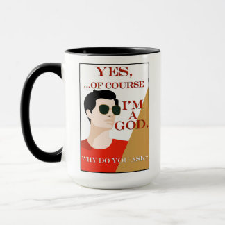 Naturligtvis är jag en Retro Vintage Ung Man Manli Mugg