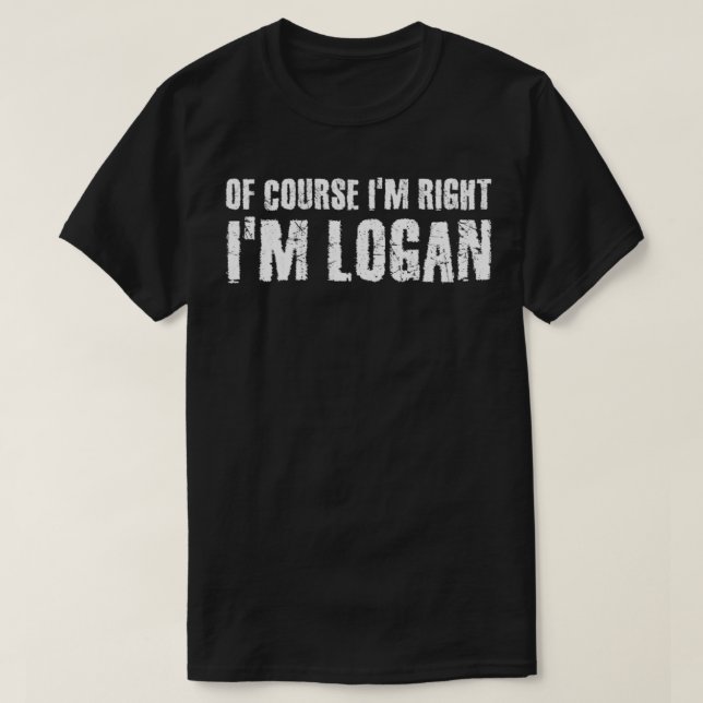 NATURLIGTVIS ÄR JAG HÖGER ATT JAG ÄR LOGAN FUNNY P T SHIRT (Design framsida)