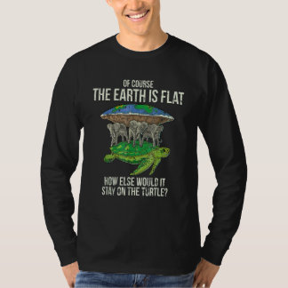 Naturligtvis är jorden platt, hur skulle den annar t shirt