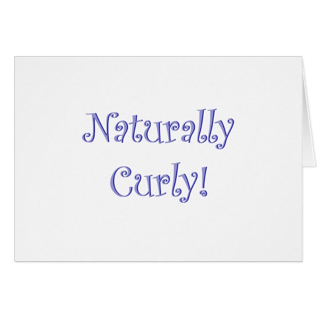 Naturligtvis Curly Hair Hälsningskort (Framsidan Horizontal)