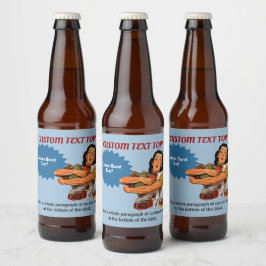 Naturligtvis kan jag bära Flaska-etikett Ölflaska Etikett