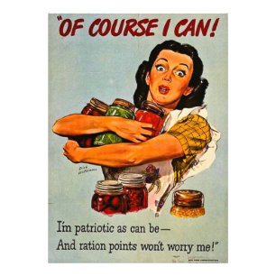 Naturligtvis kan jag! Poster av vintage WWII-propa