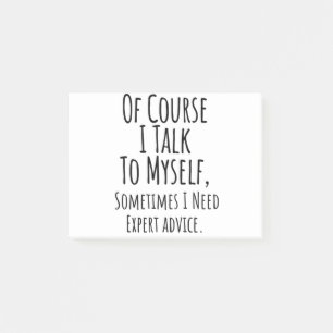 Naturligtvis pratar jag ibland med mig själv.. post-it block