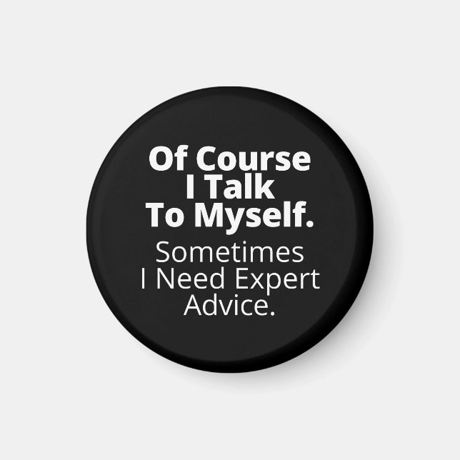 Naturligtvis pratar jag med mig själv. magnet (Framsidan)