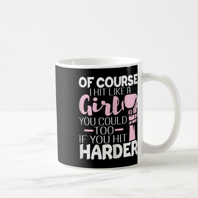 Naturligtvis Slå jag som en flicka - Boxing Kickbo Kaffemugg (Höger)