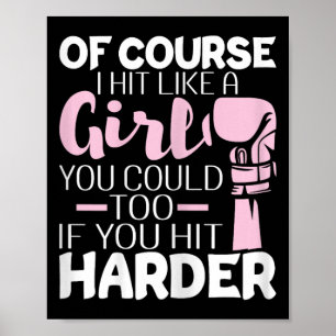 Naturligtvis Slå jag som en flicka - Boxing Kickbo Poster
