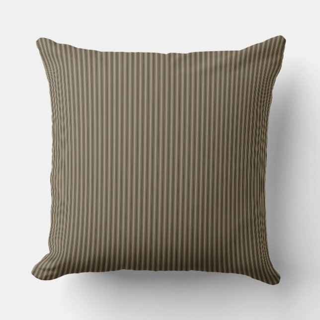 Naturlinne Ticking Stripe Kudde (Framsida)