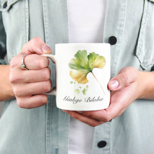 Naturliv: anpassadet Ginkgo Biloba löv Kaffemugg